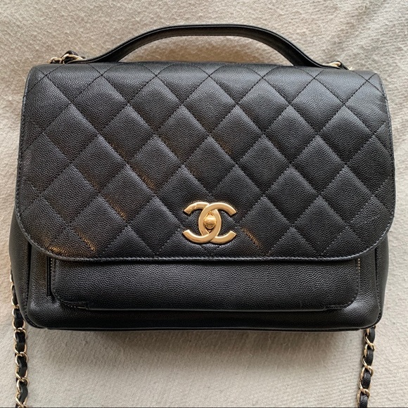 CHANEL Handbags - CHANEL Caviar Large Business Affinity Flap Black